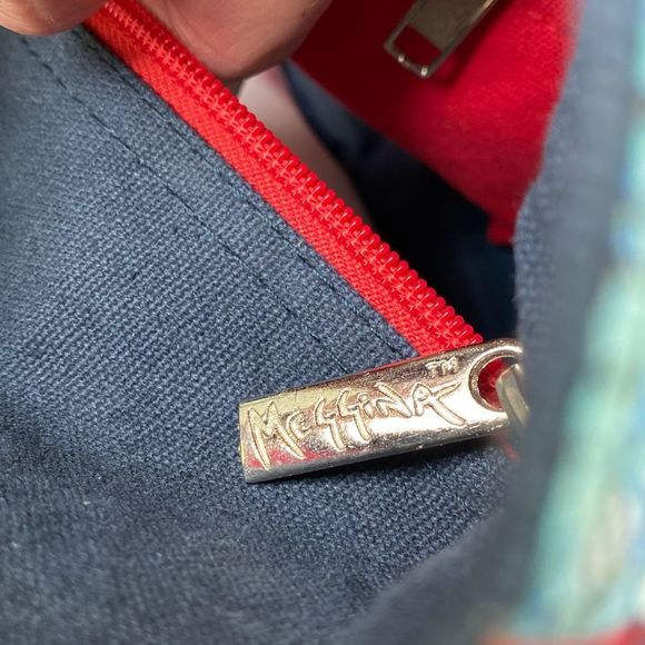 MESSINA Handbag Blue/Red/White OS - Picture 7 of 10